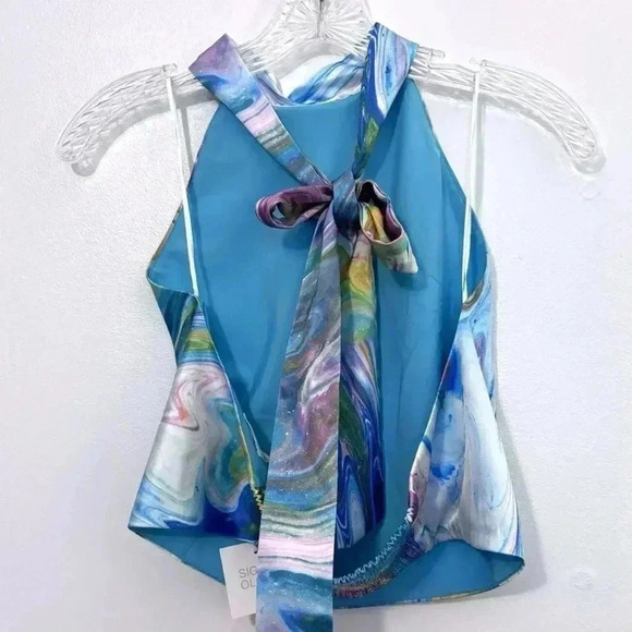 Sigrid Olsen Skirt&Halter SZ M Watercolor’s NWT RESORT WEAR CRIUSE SEXY SUMMER - Picture 3 of 10
